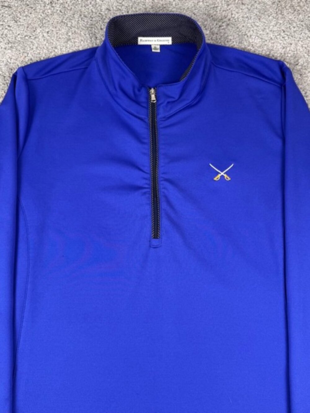 Buffalo Sabres Blue Crossing Swords Women's 1/4 Zip Pullover Golf Size XL